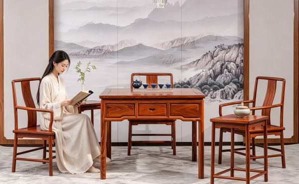 李忠信红木｜掼蛋遇上四方桌，给生活留点喘息